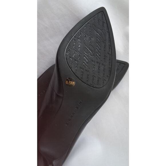 GIANNI BINI Classic Black Leather Pumps Size 6.5 Women's Heels Shoes - Picture 4 of 6